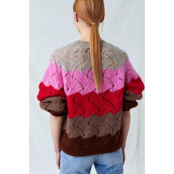 CLOSED Ethical Mohair Alpaca Blend Stripe Sweater Jumper Farfetch M NWT $395 - Picture 12 of 13